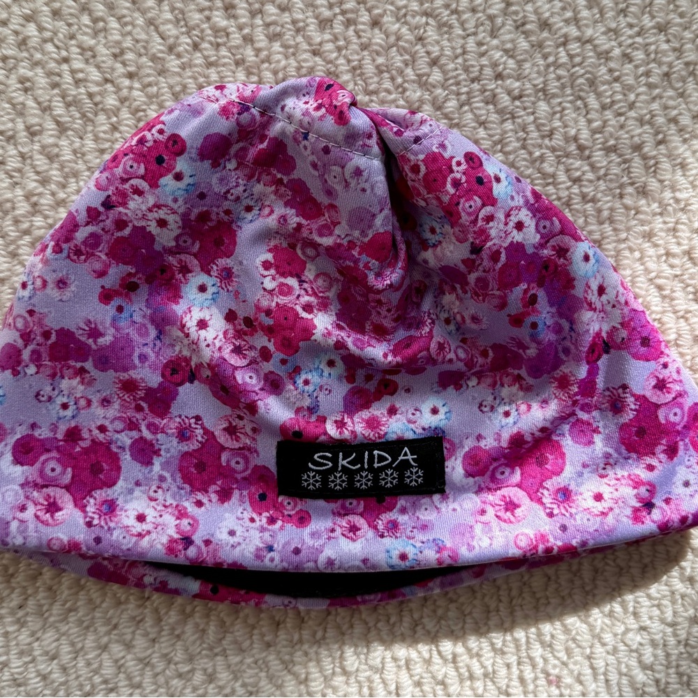 Kids Skida Alpine Hat - Pink and Purple Floral